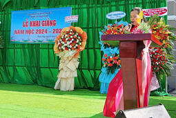 TRƯỜNG THCS NGUYỄN HUỆ TỔ CHỨC LỄ KHAI GIẢNG NĂM HỌC MỚI 2024-2025